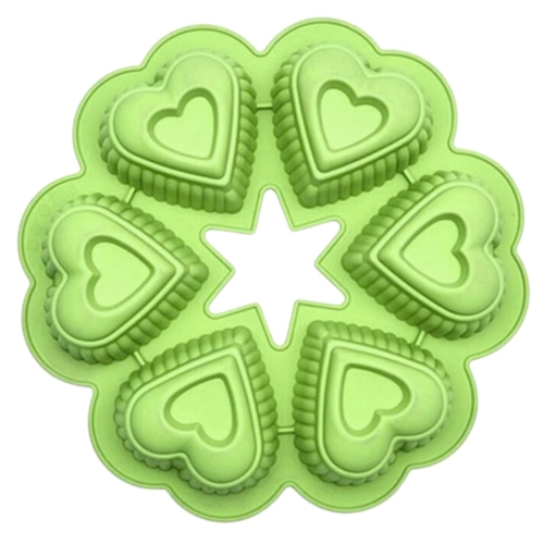 Forma silikonowa do babeczek muffinki serce desery 6 sztuk