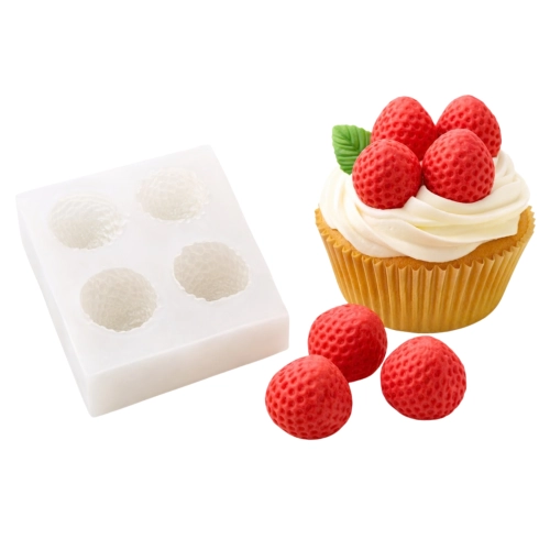 Forma silikonowa do masy cukrowej żelek ozdoby na tort truskawki
