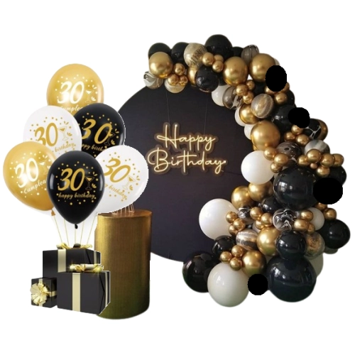 BALONY dekoracje urodzinowe ZESTAW BALONÓW 30 urodziny lateksowe 6szt