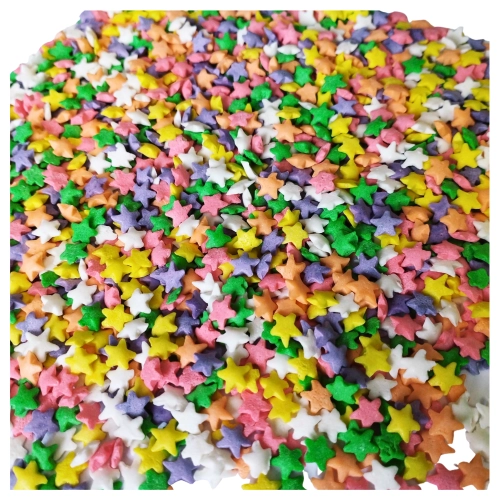 POSYPKA CUKROWA na tort GWIAZDKI dekoracje urodzinowe OZDOBY NA TORT 50g