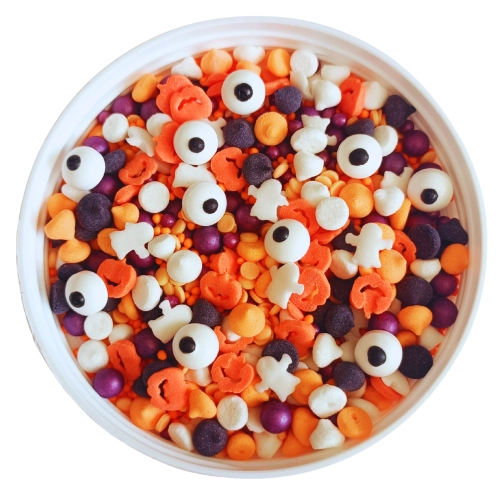 Posypka cukrowa na tort halloween beziki oczy dynie maczek kofetti 50g