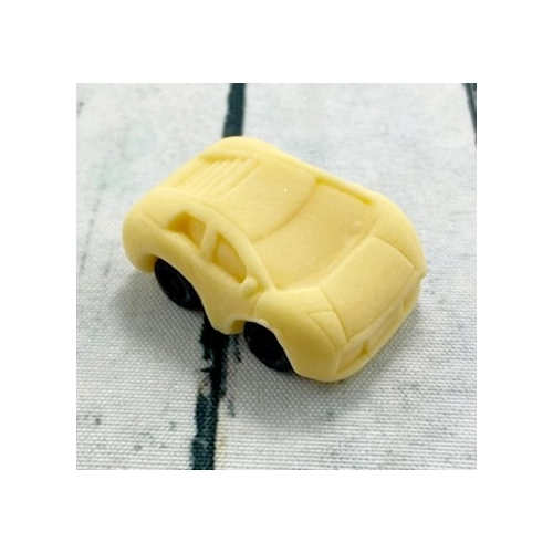 Figurka cukrowa autko żółte do dekoracji tortu ozdoby na tort samochód auto