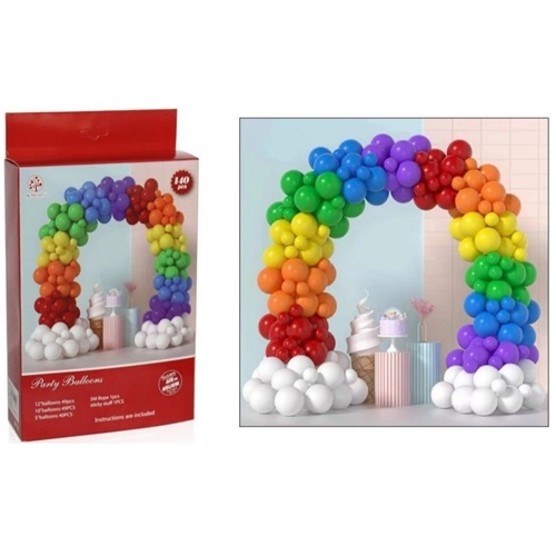 Balony kolorowe girlnda balonowa dekoracja zestaw xl balon 138 szt