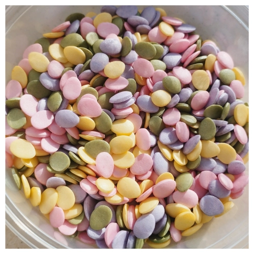 Posypka ozdoby na tort 40g jajeczka cukrowe perłowe dekoracje świąteczne Wielkanoc