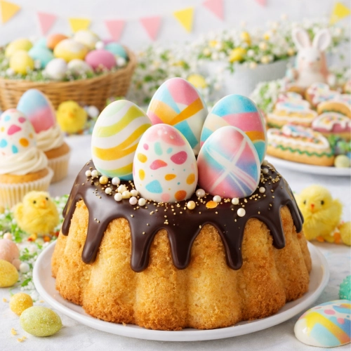 Posypka ozdoby na tort jajeczka cukrowe kolorowe beziki dekoracje świąteczne Wielkanoc 9 sztuk