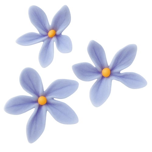 Kwiaty cukrowe na tort urodziny kwiat jaśminu fioletowy 3 sztuki