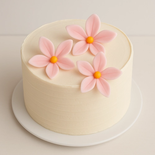 Kwiaty cukrowe na tort urodziny kwiat jaśminu różowy 3 sztuki