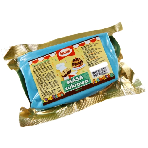 Masa cukrowa lukier plastyczny do dekoracji tortu ciast urodziny kolor jasnoniebieski 250g
