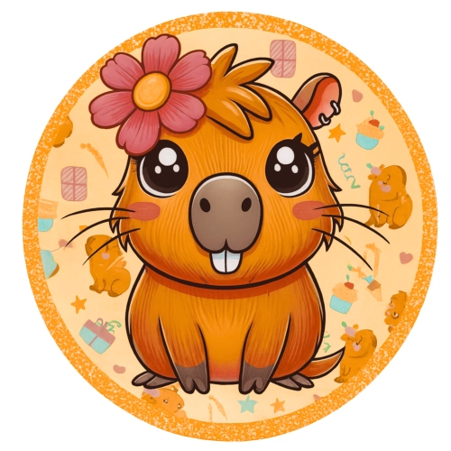 Talerzyki jednorazowe papierowe kapibara 6szt