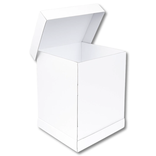 Pudełko na ciasto opakowanie karton na tort chrzest wesele biały wysoki 32,5x 32,5x 45 zestaw 5 sztuk