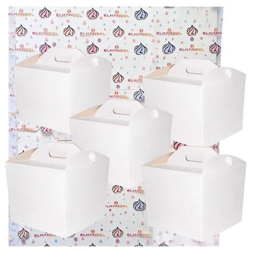 Pudełko na ciasto chrzest wesele komunia karton na tort opakowanie 34x34x25cm zestaw 5 sztuk