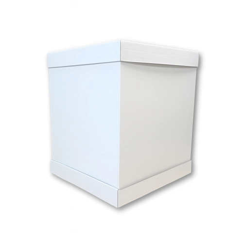 Pudełko na ciasto opakowanie karton na tort chrzest wesele biały wysoki 32,5x 32,5x 45 zestaw 5 sztuk