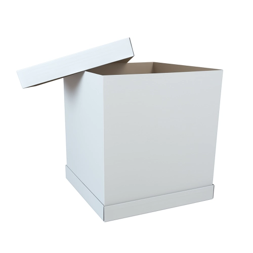 Pudełko na ciasto opakowanie karton na tort chrzest wesele biały wysoki 32,5x 32,5x 45 zestaw 5 sztuk