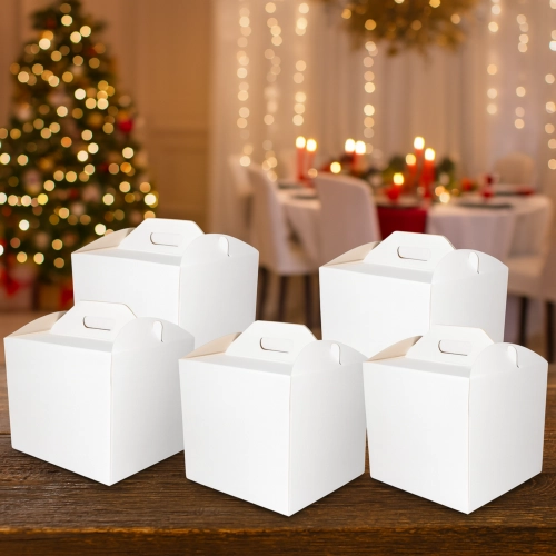 Pudełko na ciasto opakowanie karton na tort chrzest wesele biały 35x35x15 zestaw 5 sztuk