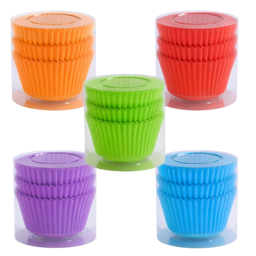 Papierowe foremki do muffinek na babeczki kolorowe foremki 100 szt