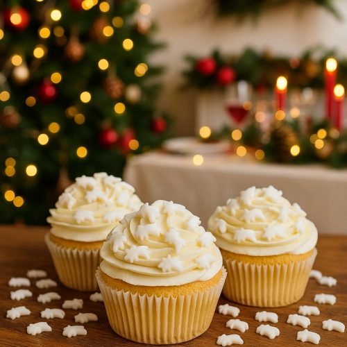 Posypka cukrowa na tort białe komety święta Boże Narodzenie 50g