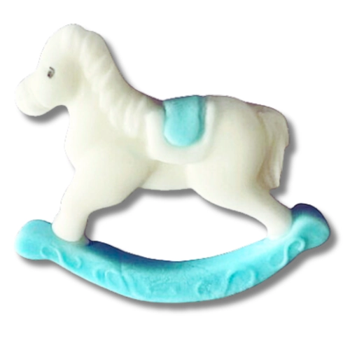 Figurka ozdoby na tort koń cukrowy konik na biegunach dekoracje na roczek baby shower