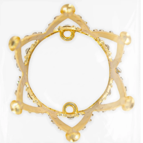 Korona na tort mini ozdoba dla księżniczki dekoracje na tort złota ze srebrnymi kryształkami