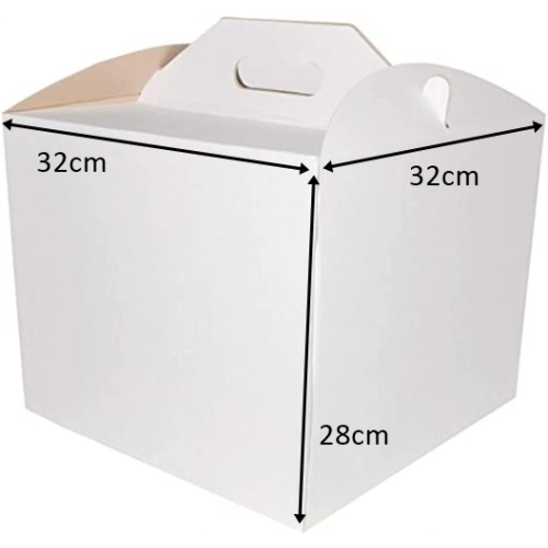 Pudełko na ciasto chrzest wesele komunia karton na tort opakowanie 32x32x28cm zestaw 5 sztuk