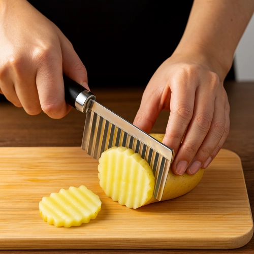 Nóż do frytek warzyw krajacz z rączką siekacz