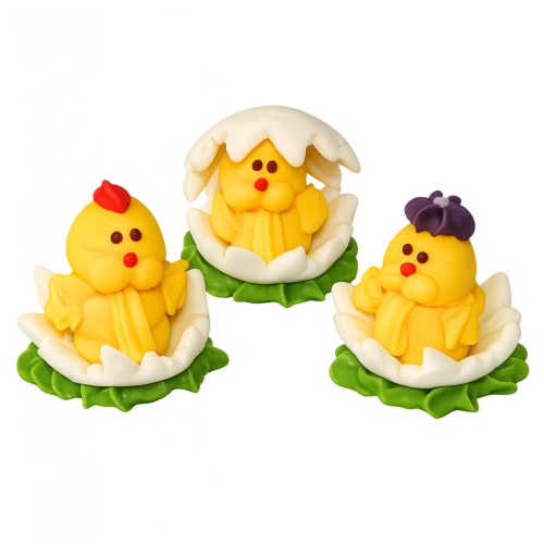 Figurki ozdoby na tort kurczaczki dekoracje świąteczne Wielkanoc święta