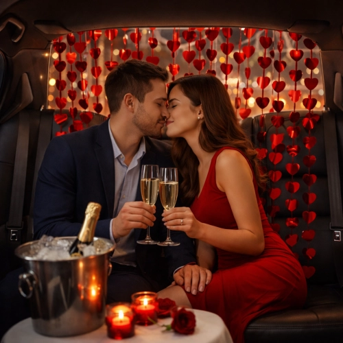 Kurtyna dekoracyjna metalizowana tło zasłona czerwone serca walentynki 100x200cm