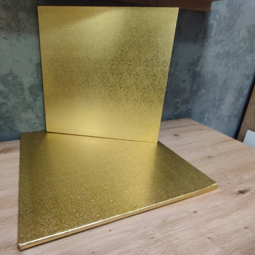 Podkład pod tort 36x36cm gruby złoty podkładka pod tort trwały sztywny kwadratowy