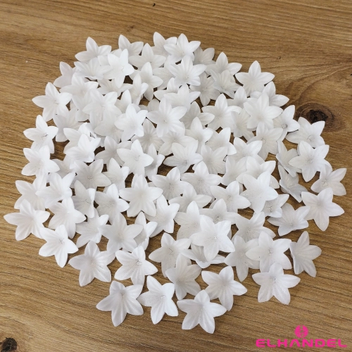 Kwiaty na tort 100 sztuk kwiat waflowy mini kwiatuszki białe dekoracje urodzinowe komunia wesele