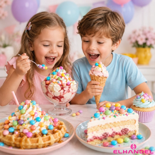 Posypka na tort 50g drażetki kolorowe z czekoladą lentilki na lody gofry