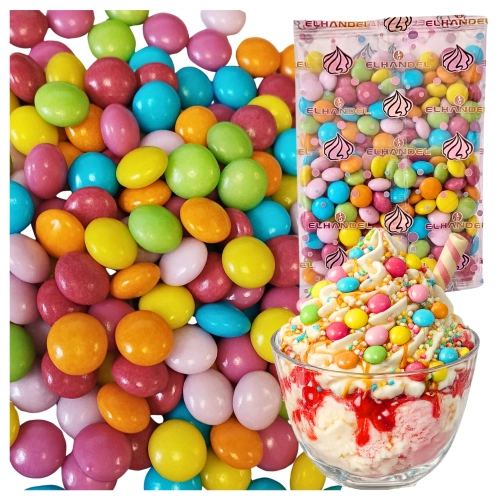 Posypka na tort 50g drażetki kolorowe z czekoladą lentilki na lody gofry
