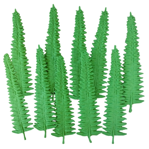 Liście na tort 10 sztuk listki cukrowe zielone liść paproci dekoracje urodzinowe