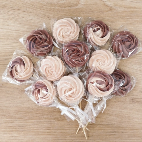 Lizaki bezowe 12 sztuk topper dekoracje na tort komunijny urodziny