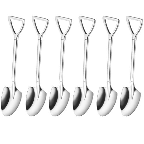 Łyżeczki do herbaty kawy monoporcji cukru szpadel ozdobne gadżet 6 sztuk