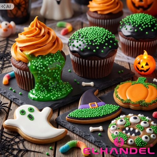Posypka na tort 50g maczek zielony dekoracje cukrowe urodziny halloween święta
