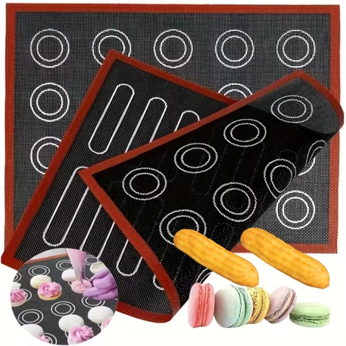 MATA SILIKONOWA do pieczenia PERFOROWANA 40x30 cm ciastka EKLER ptyś