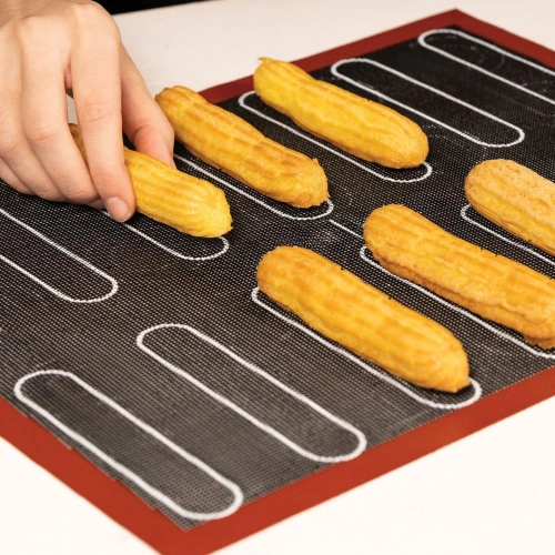 MATA SILIKONOWA do pieczenia PERFOROWANA 40x30 cm ciastka EKLER ptyś