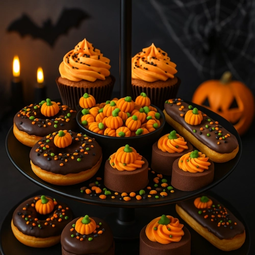 Posypka na tort dynia dekoracje halloween na babeczki ozdoby na tort dynie około 50 sztuk