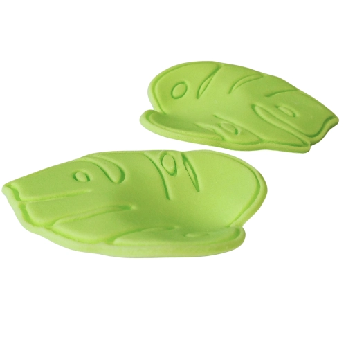 Figurka na tort liście cukrowe monstery zielone urodziny safari jungle 2 sztuki