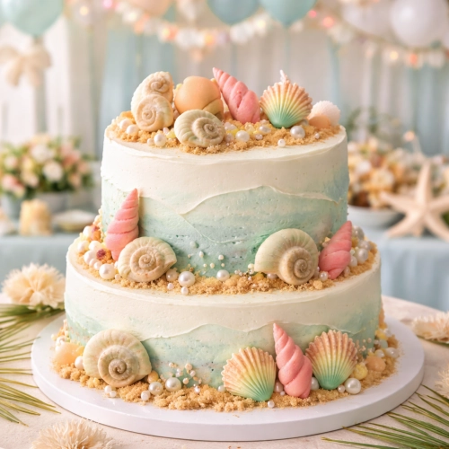 Figurki cukrowe na tort muszle 20 sztuk muszelki kolorowe dekoracje urodzinowe