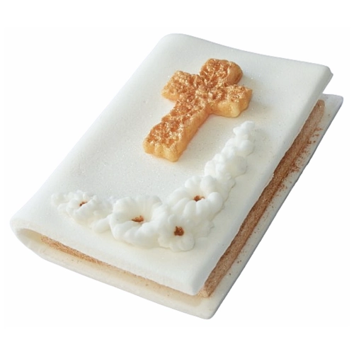 Figurka cukrowa ozdoby na tort komunia święta książeczka krzyż dekoracje komunijne