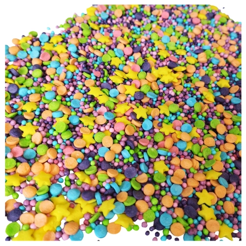 Posypka cukrowa ozdoby na tort konfetti gwiazdki mix dekoracje urodzinowe 1 kg