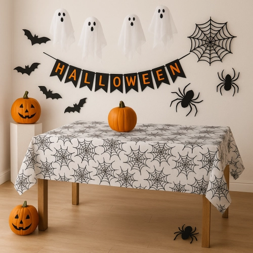 Obrus na stół halloween ozdoby dekoracje halloween pajęczyna