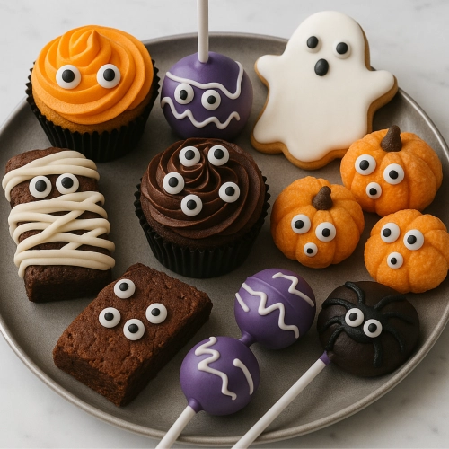 Posypka na tort oczy dekoracje halloween na babeczki ozdoby na tort oczka 100g
