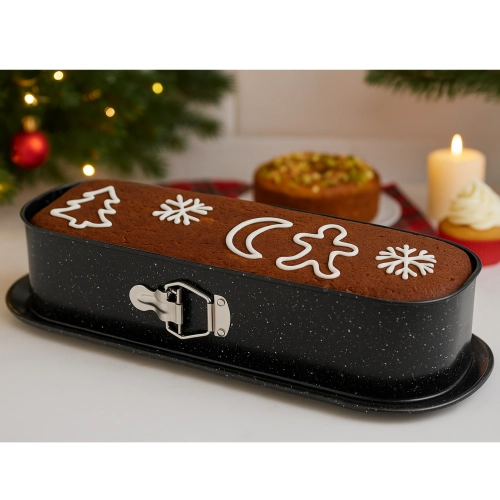 Blacha do pieczenia tortownica owalna forma do chałki ciasta keksówka 34x15cm