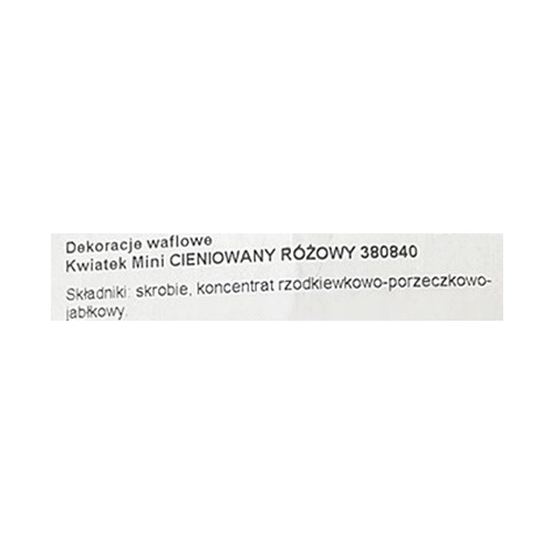Kwiaty na tort kwiat waflowy mini kwiatuszki dekoracje urodzinowe ozdoby na tort różowy 20 sztuk