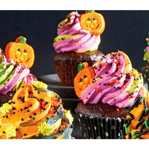 Posypka cukrowa HALLOWEEN czaszka duszek perełki ozdoby na tort dekoracje na babeczki mix 35g