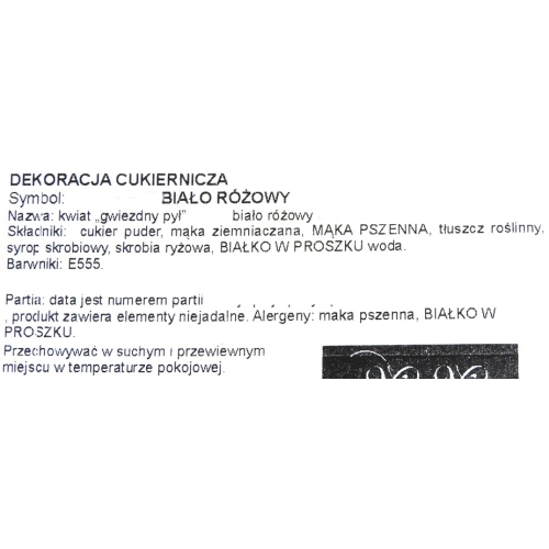 Kwiaty ozdoby na tort kwiat cukrowy biały brokatowy dekoracje urodzinowe 5 sztuk