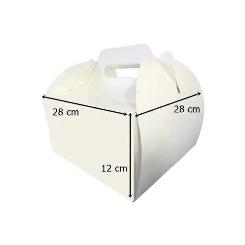 Pudełko na ciasto chrzest wesele komunia karton na tort opakowanie 28x28x12cm