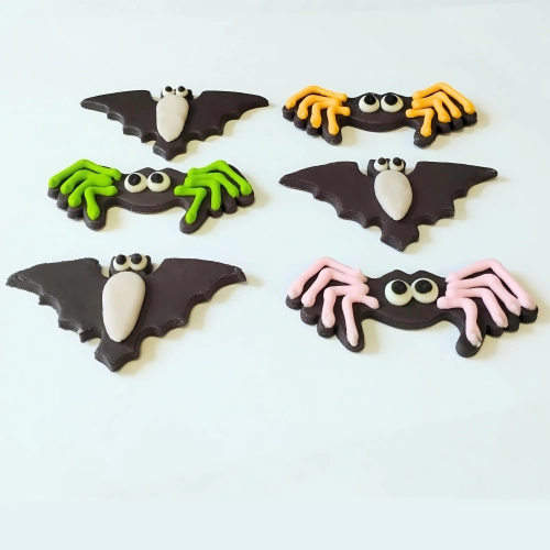Figurki na tort pająki nietoperz dekoracje halloween ozdoby na tort 6 sztuk
