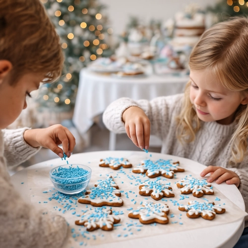 Posypka ozdoby na tort pałeczki niebieskie dekoracje urodzinowe mix 1kg